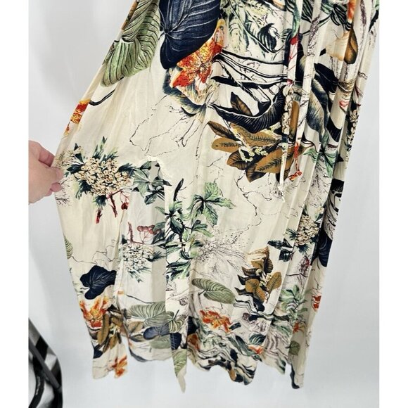 NEW XENIA BOUTIQUE maxi dress sleeveless slit sundress floral belt colorful 8 - Picture 4 of 10